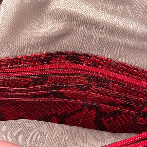 Michael Kors Sloan Quilted Phyton Embossed Leather Large Chain Shoulder Bag - Picture 8 of 13